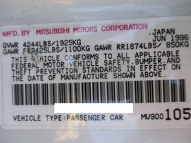 1997 MITSUBISHI 3000GT SL WHITE 3.0L AT 163789